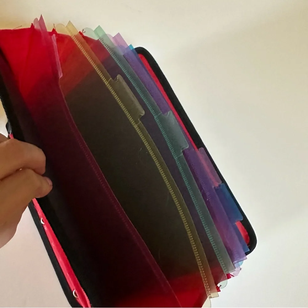 NWT CASE IT RED 5-Tab Binder Accessory, 5 color tabbed, 6 pocket expandable